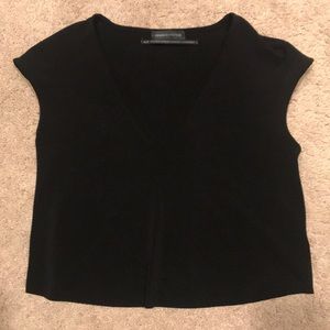 Urban Outfitters black short sleeve crop top